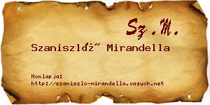Szaniszló Mirandella névjegykártya